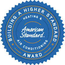 American Standard logo, a trusted brand of HVAC systems installed by Value Heating & Cooling.